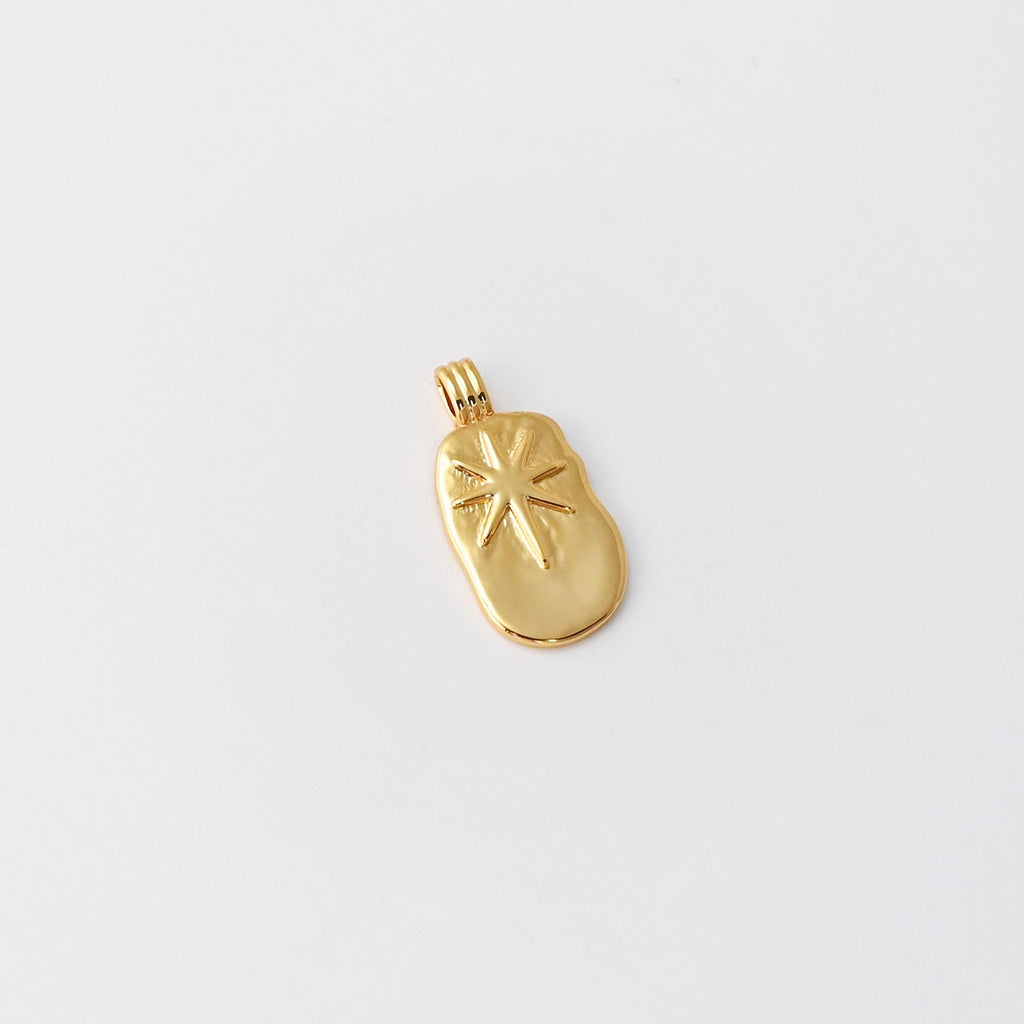 Gold Sun Charm, Moon Charm, Star Charm, Sun With Rays Pendant, 18K Gold Plated, Necklace Making Charm, Jewelry Findings