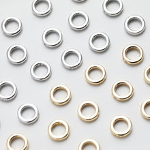 Load image into Gallery viewer, Gold Plated Circle Pendant , 9mm, 2 holes, Nickel Free Circle Charm, Circle Connectors, DIY Jewelry Making Findings GZ510