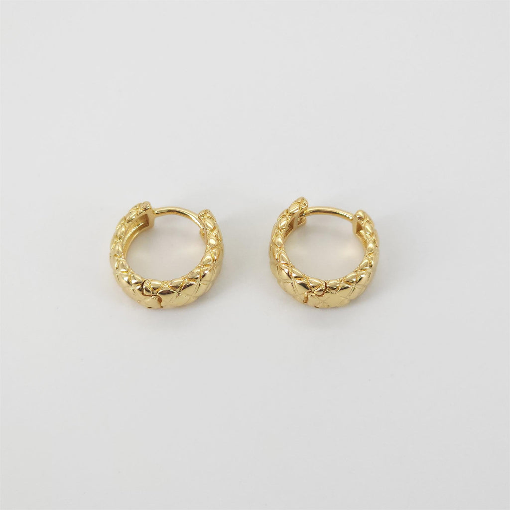18K Gold Ear Hoops, 14mm, 18K Gold Plated Leverback Earrings, Huggie Hoops Earring S20828