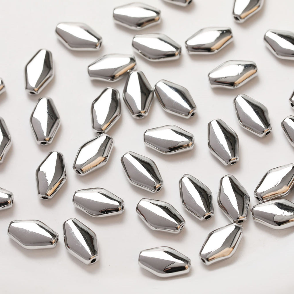 Rice spacer beads, 14K gold plated, necklace and earrings making beads, jewelry findings SC002