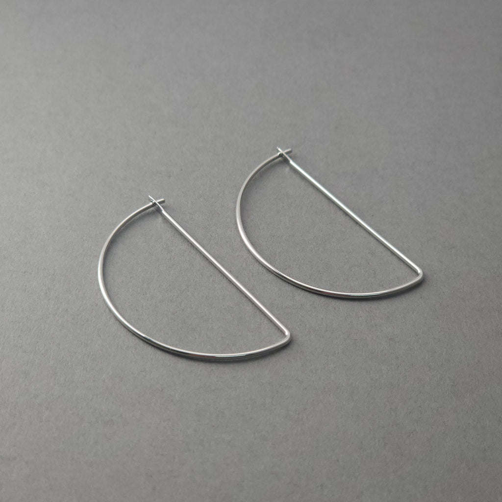 20pcs- 14K Gold Plated Hoop Earring Finding, 40mm, Nickel Free Half Circle Earring Hoops, DIY Earring Charms, Earring Making Findings Z028