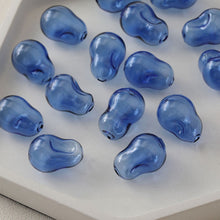 Load image into Gallery viewer, Glass Bubble Beads, Pear Concave Glass Beads, Colorful Hand Blown Hollow Round Globes for Jewelry Making, DIY Beads Finding GZ559