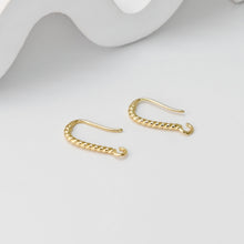 Load image into Gallery viewer, Twisted Ear Hook, 18K Gold Plated Ear Wires, Nickel Free, Fish Hooks, Ear Wires, DIY Earring Findings, Jewelry Making S1462