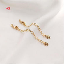 Load image into Gallery viewer, 10PCS Extender Chain with Lobster Claw Clasps 65mm, 14K Gold Plated Necklace Bracelet Making Findings YY005