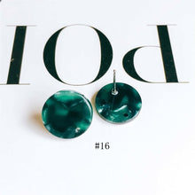 Load image into Gallery viewer, 10PCS Acrylic Round Earring Findings, 15 Colors You Choose, S925 Silver Ear Stick, Nickel Free, Earring Finding MY008