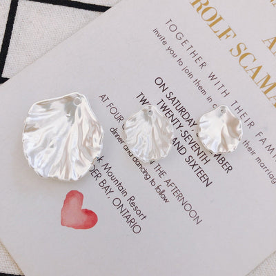 White Acrylic Flower Pendant, Acrylic Petals, Imitation Shells, Acrylic Drop Charm for Jewelry Making, DIY Beads Finding MY117