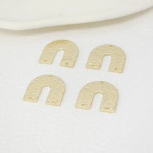 Load image into Gallery viewer, Arch Connector with holes, 14K Gold Plated Brass Earring Making Findings, 21mm Jewelry Findings STT040-D0018