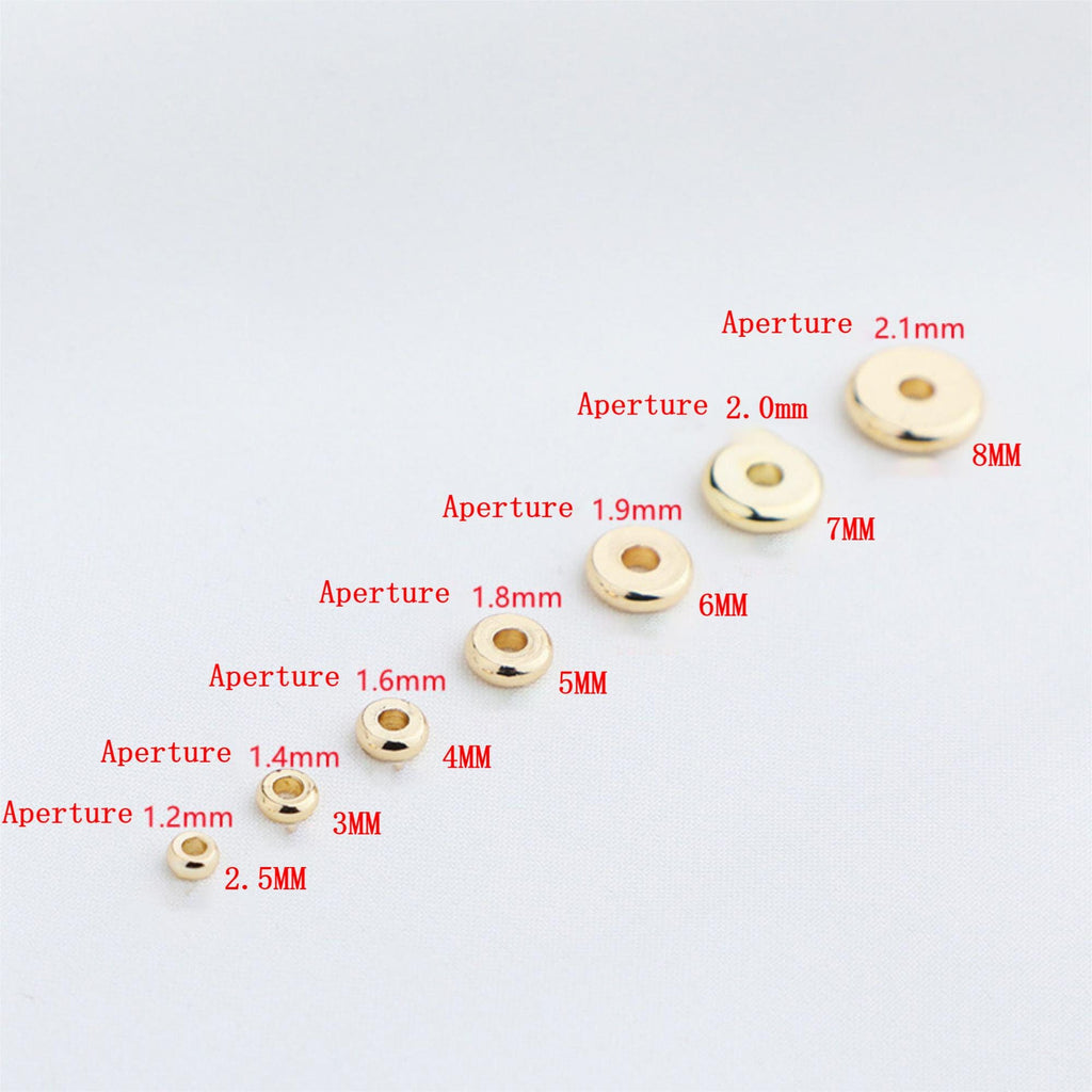 100PCS- Donut Spacer Beads, Tone Rondelle Spacer Beads, Tire Beads, 18k Gold Plated Beads, Bracelet Making, Jewelry Finding TH024-ZX7044