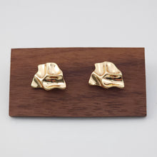 Load image into Gallery viewer, Irregular Niche Ear Post With Loop, S925 Silver Ear Pin Nickel Free Earrings, 18K Gold Ear Stud, Hypoallergenic Earring Findings ZX206