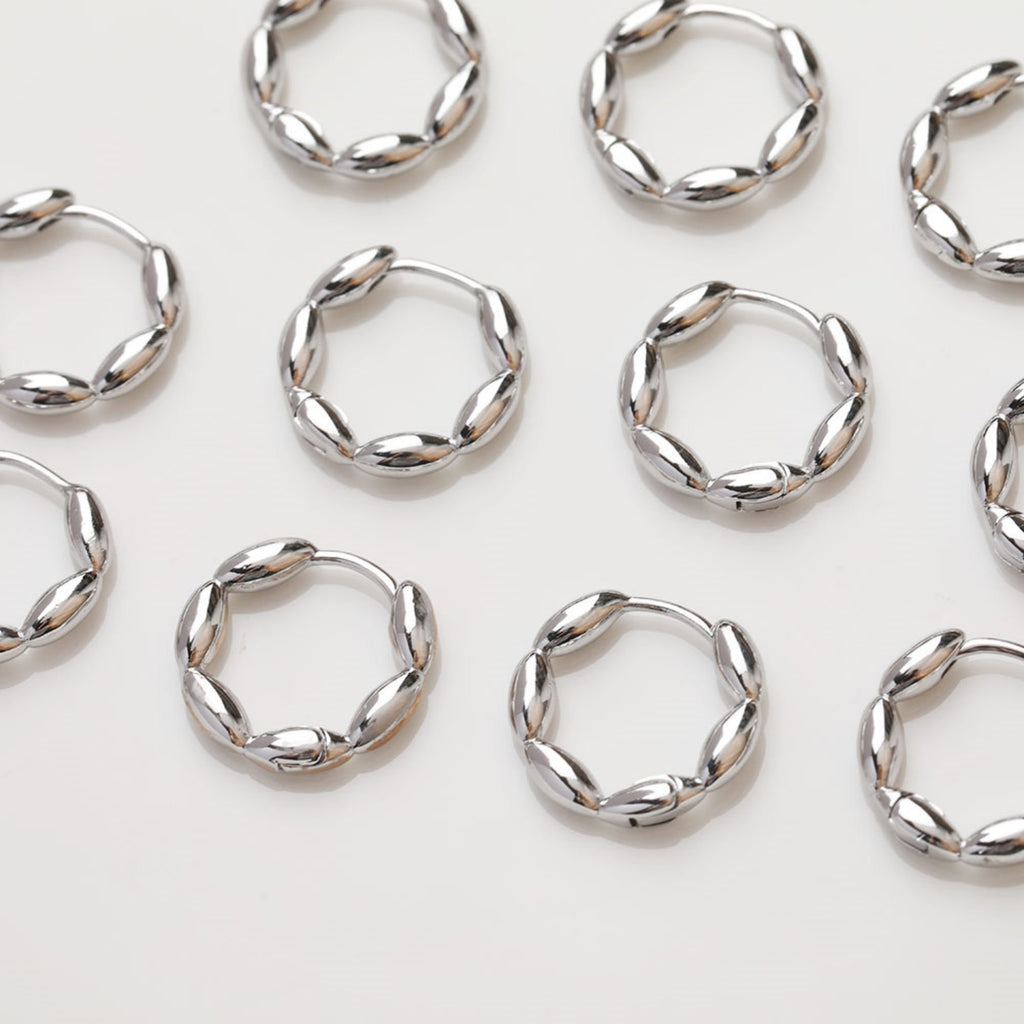 14K Gold Plated Wheat Hoop Earring Finding, Nickel Free Circle Earring Hoops, DIY  Earring Making Findings GZ384