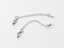 Load image into Gallery viewer, Drop Extender Chain with Lobster Claw Clasps 73mm, 14K Gold/Silver Plated Necklace Bracelet Making Findings ZZ002