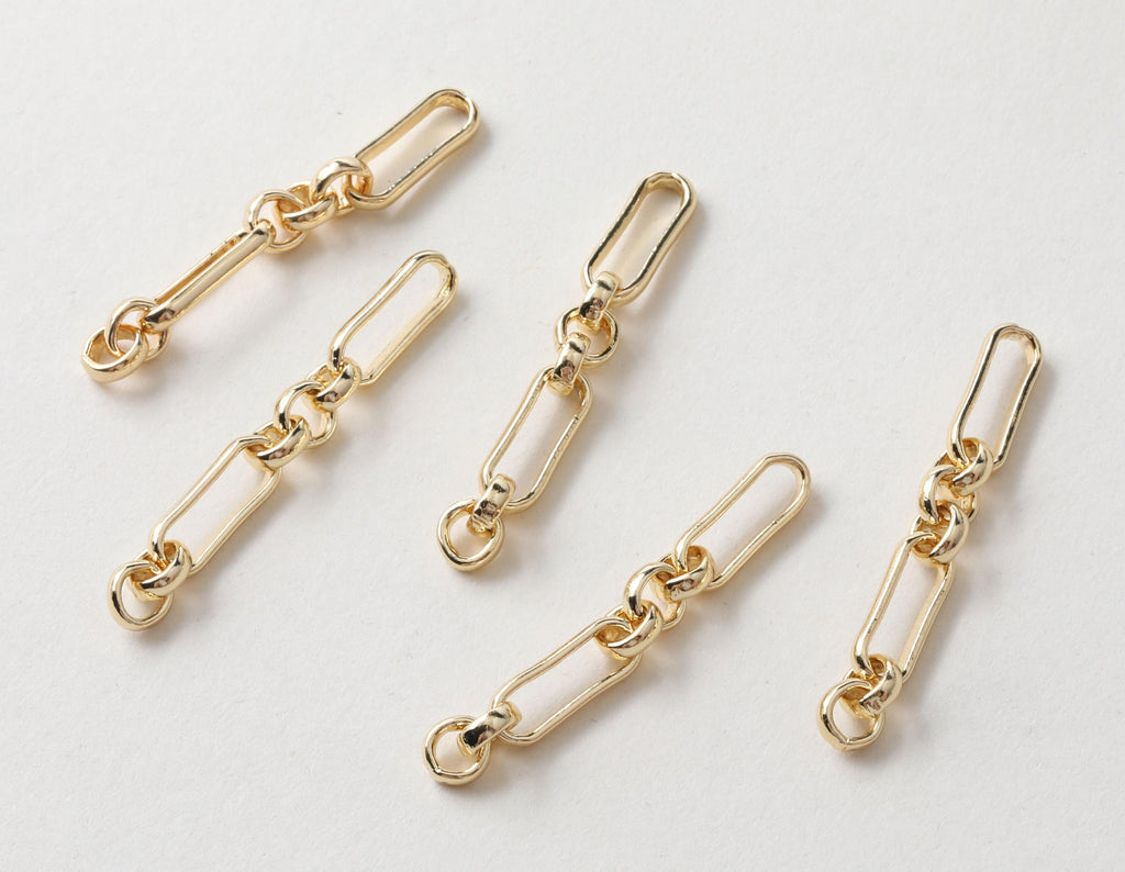 14K Gold Chain Charm, Cut to Size, Necklace Bracelet Making Finding, Chain Connecor for Jewelry Making GT003