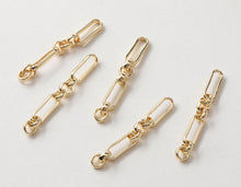 Load image into Gallery viewer, 14K Gold Chain Charm, Cut to Size, Necklace Bracelet Making Finding, Chain Connecor for Jewelry Making GT003