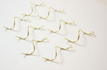 Load image into Gallery viewer, 10pcs Danity Wave Connector with loops, 14K Gold/Silver Plated Earring Making Findings, Jewelry Findings GZ161