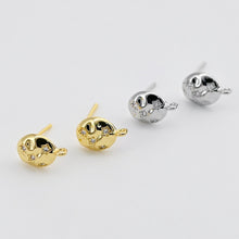 تحميل الصورة إلى عارض المعرض، أقراط دائرية مطروقة، عمود ذهبي للقرط مع حلقة، مضاد للحساسية، نتائج القرط، لوازم صنع الأقراط يدويًا D0418