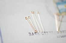 Load image into Gallery viewer, 14K Gold Filled Eye Pins- 10PCS 23/2527 Gauge Eye Head Pins, O Pins, Gold Filled Jewelry Making Supply B032