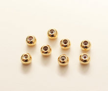 Cargar imagen en el visor de la galería, 10 cuentas redondas de goma con tope, 3/4/5 mm, chapadas en oro, ajustables y deslizantes, suministros para bisutería, accesorios para pulseras YY006