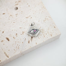 Load image into Gallery viewer, Evil Eye Charm, 18K Gold Plated Micro CZ Pave Eye Pendant, 12x13mm, Necklace Making Charm, Jewelry Findings S326