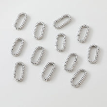 Load image into Gallery viewer, Twist Heart Spring Clasp, Oval Clasp 14K Gold/Silver Plated, Connectors, Necklace Bracelet Making Supply, Jewelry Findings GZ174