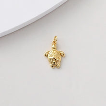 Load image into Gallery viewer, Sea Turtles Charm, 18K Gold/Silver Plated Animal Charms, Tiny Marine life Pendant, For Necklace And Earring Making, Jewelry Findings S1390