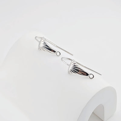 Silver Plated Ear Wires, Sun Ray Earring Hooks, Nickel Free, Fish Hooks, Ear Wires for Jewelry Making ZX289