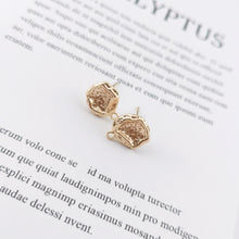 Load image into Gallery viewer, 10pcs Irregular Earring Post, Lunar Surface, 14K Gold Plated, S925 Silver Pin Nickel Free Earrings, Ear Stud with Loop ZX127