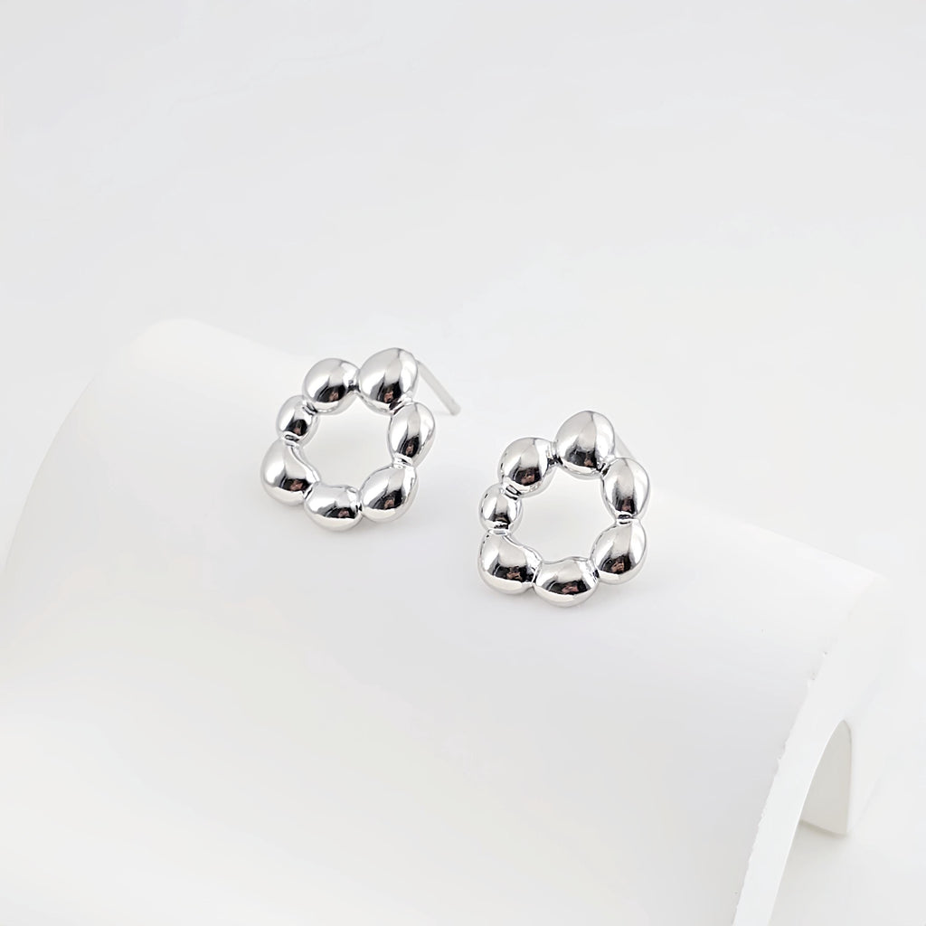 قرط متدلي على شكل دائرة غير منتظمة، ذهب/فضة عيار 14 قيراط، أقراط فضة S925 خالية من النيكل، قرط دائري مع حلقة ZX269