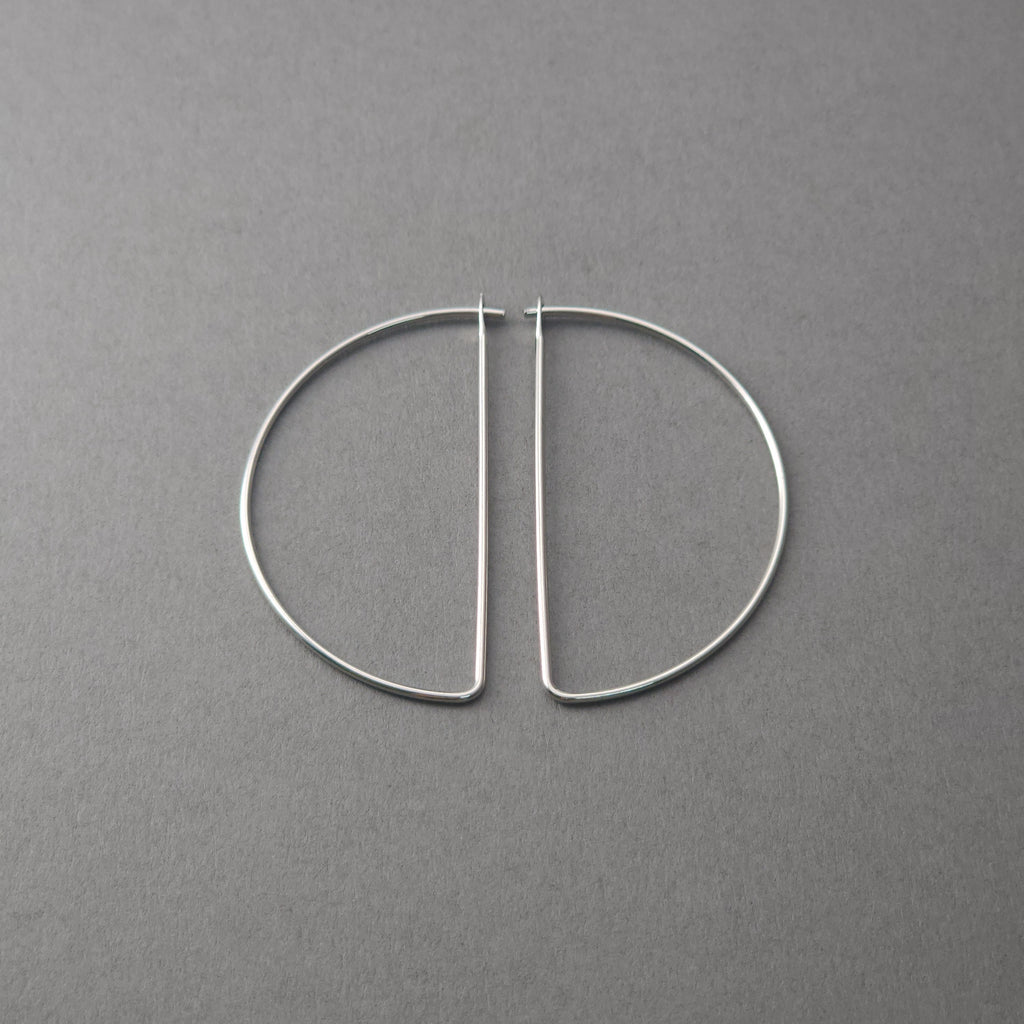 20pcs- 14K Gold Plated Hoop Earring Finding, 40mm, Nickel Free Half Circle Earring Hoops, DIY Earring Charms, Earring Making Findings Z028