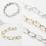 14K Gold Oval Chain Charm, Cut to Size, Necklace Bracelet Making Finding, Chain Connecor for Jewelry Making GZ264