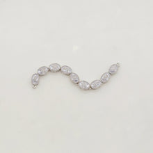 Load image into Gallery viewer, Rainbow Cubic Tennis Connector, 18K Gold Plated CZ Pave Tennis Pendant, 70mm in length, Bracelet Making Charm, Jewelry Findings S20342