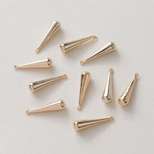 Load image into Gallery viewer, Drop Shaped Pendant, Charm, 14K Gold Plated, Jewelry Making Findings JG019