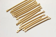 Load image into Gallery viewer, 10pc Long Bar Connector, 18K Matte Gold Plated Bar Charm, 20mm,25mm,30mm,40mm Earring Making Findings GZ208