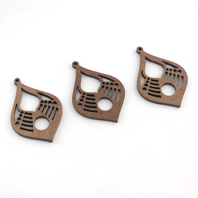 Leaf Shape Geometric Shape Wood Charms, Wooden Pendant, Reclaimed Walnut Wood, Geometric Statement Wood Earrings Diy Ideas JT1018