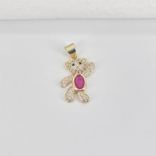 Load image into Gallery viewer, Bear Charm, Pave CZ, 18K Gold Plated Crystal, Teddy Bear Pendant, Rabbit for Jewelry Making S20784