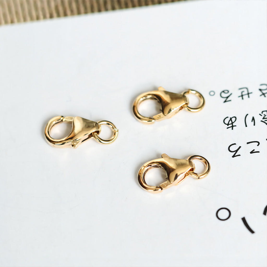 14K Gold Filled Lobster Claw Clasp, Clasp with Open Loops for Necklace Bracelet Making B040