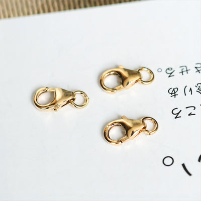 14K Gold Filled Lobster Claw Clasp, Clasp with Open Loops for Necklace Bracelet Making B040