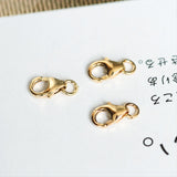 14K Gold Filled Lobster Claw Clasp, Clasp with Open Loops for Necklace Bracelet Making B040