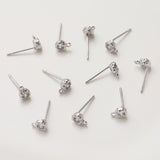 قرط دائري مطروق، دبوس من الفضة الاسترلينية 925، مرصع بأحجار الزركونيا المكعبة، أقراط خالية من النيكل، قرط أذن دائري غير منتظم الشكل مع حلقة JG074