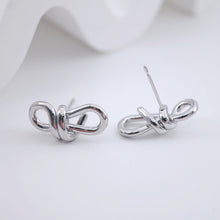 تحميل الصورة إلى عارض المعرض، أقراط بعمود حلق معقود، عمود حلق فضي، مضاد للحساسية، نتائج الأقراط، لوازم صنع الأقراط يدويًا ZX239