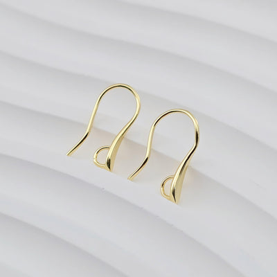 Fish Hooks, 18K Gold Plated Ear Wires, Gold Earring Earring Hooks, Ear Wires for Jewelry Making D0272