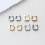 U Shape Earring Hoops, Gold Plated Huggie Hoops Earring, CZ Pave, Ear Hoops, DIY Earring  Finding, Handmade Earring Supplies S1401