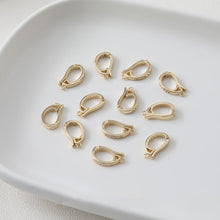 Load image into Gallery viewer, 6pcs- 14K Gold Plated Pendant Top, CZ Pave Pendant Snap on Bails, Clasp Link Connector, 12mm,16mm, Jewelry Making ZZ065