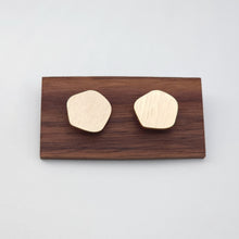 Load image into Gallery viewer, Abstract Geometry Gold Earring Post With Loop, Brushed Finish, Nickel Free Earrings, Hypoallergenic Earring Findings ZX184