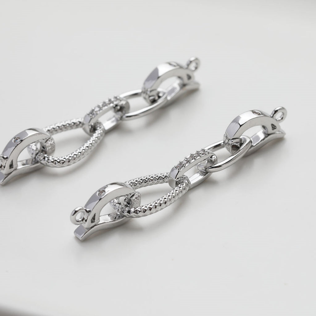 Irregular Link Connector, Link Chain Connector, 14K Gold Plated, Neckalce Bracelet Making Pendant, Jewelry Supply Finding GZ526