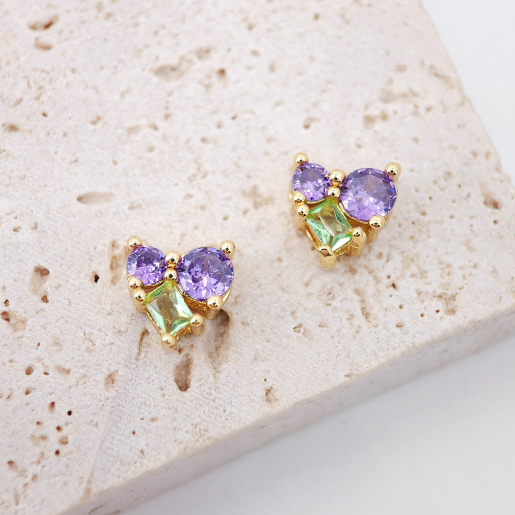 Grape Pendant, Fruit Charm, Grape Spacer Beads, 18K Gold/Silver, Pave CZ, Necklace Charms, Jewelry Findings S20246