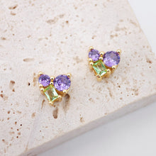 Load image into Gallery viewer, Grape Pendant, Fruit Charm, Grape Spacer Beads, 18K Gold/Silver, Pave CZ, Necklace Charms, Jewelry Findings S20246