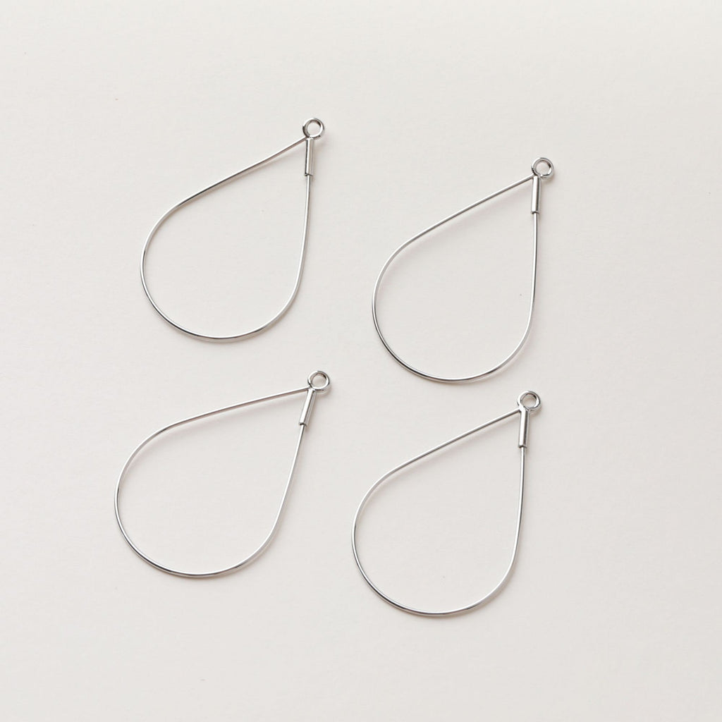 10pcs- 14K Gold Plated Hoop Earring Finding, 30mm, Nickel Free Rain Drop Earring Hoops, DIY Earring Charms, Earring Making Findings GZ188