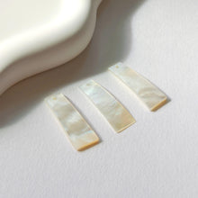 Load image into Gallery viewer, Rectangular White Mother-of-Pearl, MOP Shell Pendant, Engraved White Nacre, Shell Charm, Rectangular Shell Jewelry Making Findings RY037