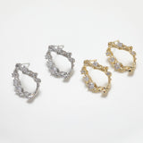 Irregular Niche Ear Post With Loop, S925 Silver Ear Pin Nickel Free Earrings, Gold/Silver Ear Stud, Hypoallergenic Earring Findings BB016