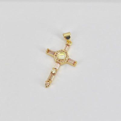 Cross Charms, CZ Pave Cross Pendant, Multiple Cross Styles, 18K Gold Plated Brass, Necklace Making Charms, Jewelry Findings S20773